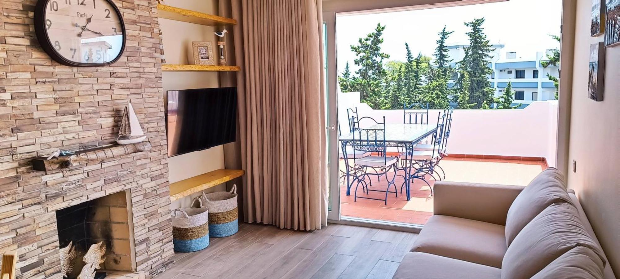Blue & Yellow Penthouse With Terrace At Balaia Mar البوفيرا المظهر الخارجي الصورة